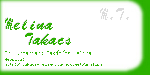 melina takacs business card